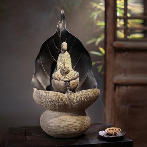 Elegant Desktop Water Fountain with Buddha and Lotus Design