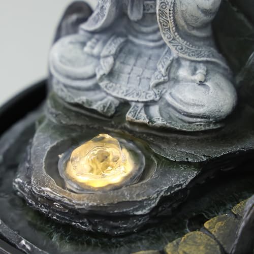 Zen Buddha Desktop Water Feature Fountain for Home Office
