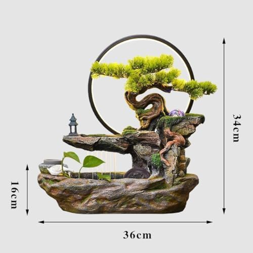 Rockery Fountain with Circulating Water for Balcony and Indoor Use