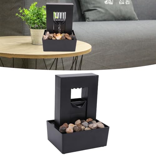 Tabletop Water Fountain with LED Light and Pebbles
