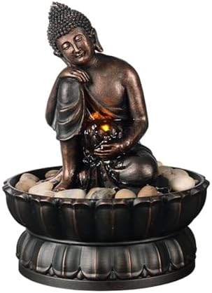 Buddha Desktop Fountain with Flowing Water Design