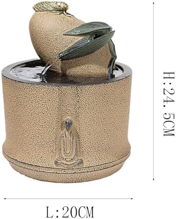 Elegant Desktop Water Fountain with Meditation Symbols