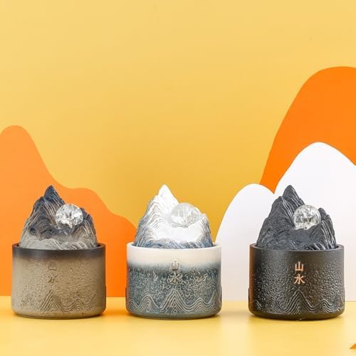 Brown Ceramic Desktop Fountain for Home Decor