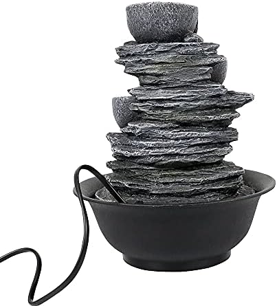 106 Inch Rock Water Fountain with LED Light for Home Office