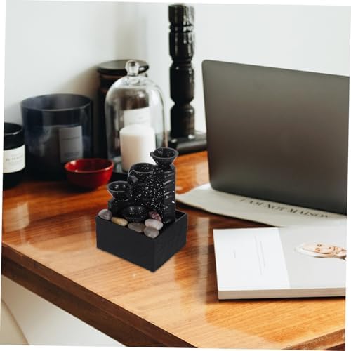 RORPOIR Tabletop Waterfall Fountain Battery Powered Office Decor