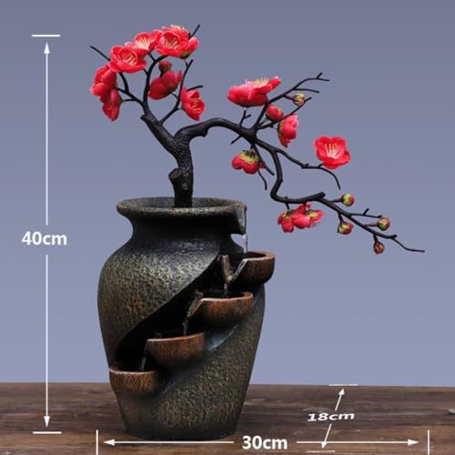 Rockery Water Fountain Living Room Decor Teahouse Desktop Ornament
