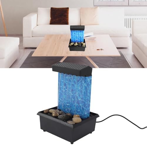 Indoor LED Waterfall Tabletop Fountain with River Rocks