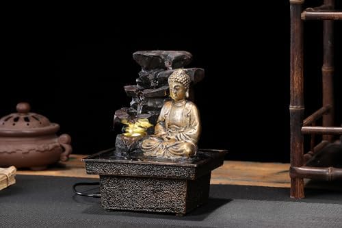 Seyee Bro Tabletop Water Fountain Buddha Statue