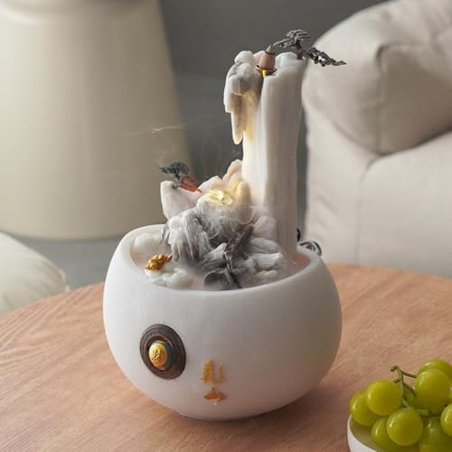 White Sandstone Tabletop Fountain for Relaxation and Meditation