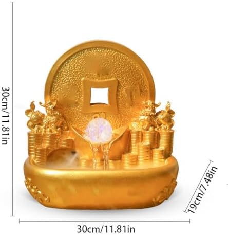 JUNXIAN Tabletop Waterfall Fountain for Home Office Living Room Desk Decoration