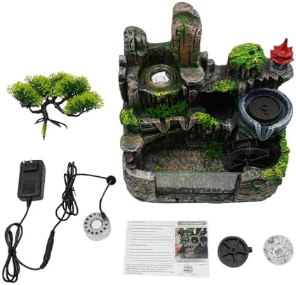 Gdrasuya10 Waterfall Desktop Fountain with Bonsai