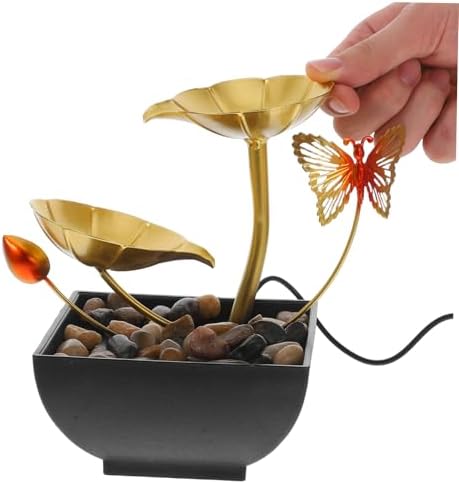 Levemolo Tabletop Water Fountain Indoor Decor with Waterfall