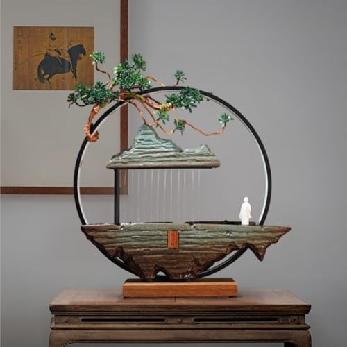 Stylish Indoor Fountain with Zen Waterfall Design for Home and Office