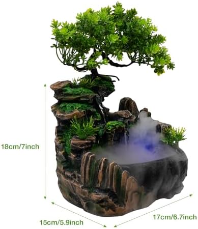 CaLaOCO Indoor Fountain Rockery with Atomizer and LED Light