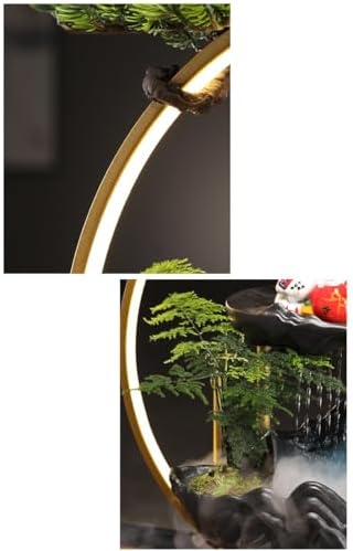 Zen Waterfall Fountain with Lucky Cat Design