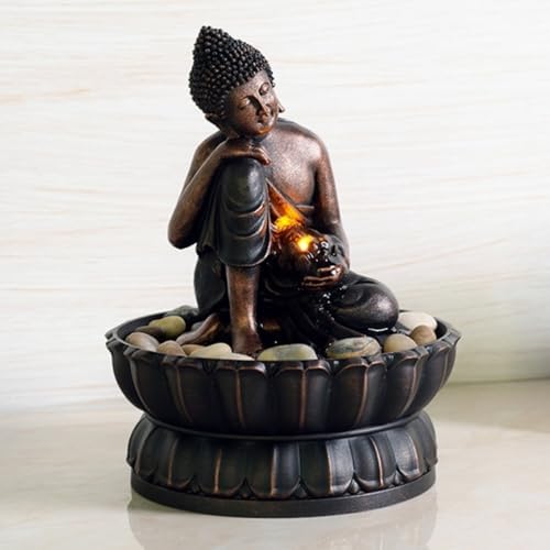 Buddha Desktop Fountain with Flowing Water Design
