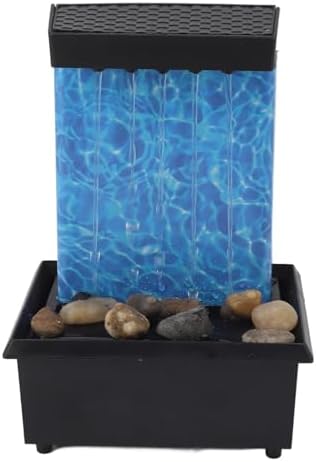 Indoor LED Waterfall Tabletop Fountain with River Rocks 1