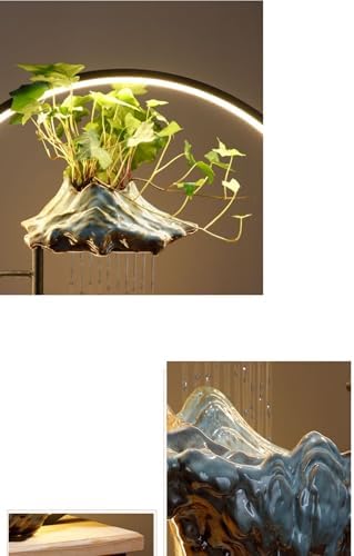 Indoor Water Fountain with Circulating Flow and Humidification