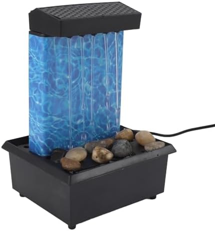 Indoor LED Waterfall Tabletop Fountain with River Rocks 1