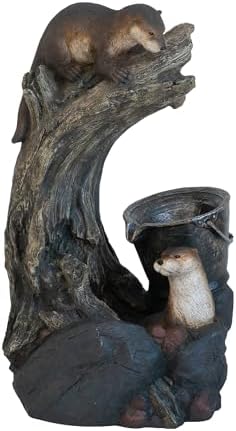 Charming Decorative Water Fountain with Otter Design and Pump