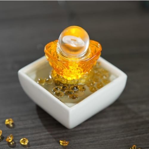 White Tabletop Fountain with Yuanbao Ornament