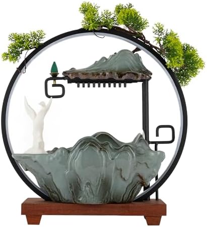Indoor Waterfall Fountain with LED Lights and Pump