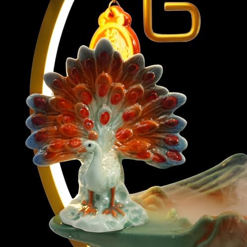 Chinese Style Landscape Deer Indoor Water Fountain with LED Light and Mist