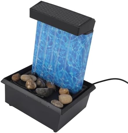 Indoor LED Waterfall Fountain with River Rocks and USB Power