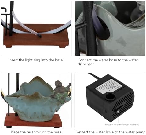 Zen Desktop Water Fountain with LED and Fog