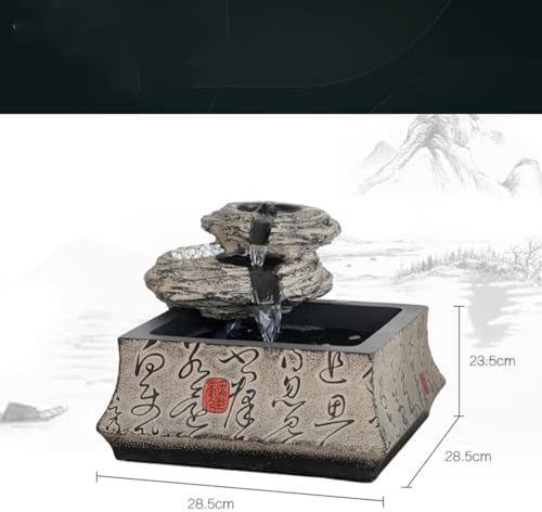 Running Water Ornament Small Fountain Decor for Home Office