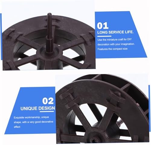 FAVOMOTO 2pcs Micro Water Wheel Fountain Decoration for Aquarium and Zen Garden