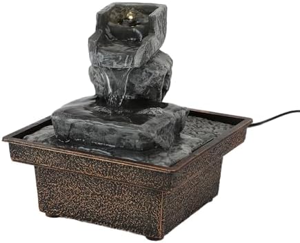 Tabletop Water Fountain with Automatic Pump for Home Office