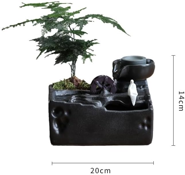 Zen Water Fountain Indoor Desktop Decor Stone Waterfall