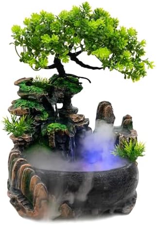 LOYALHEARTDY Atomizing Rockery Water Fountain with LED Light