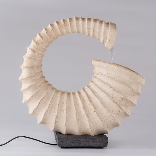 Depth Indoor Tabletop Fountain with Seashell Design