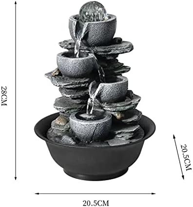 CLoxks XRXwuf689 Desktop Water Fountain with 4-Stage Bowl and Automatic Pump