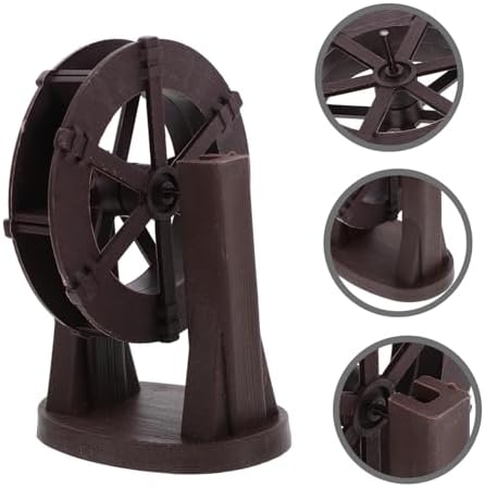 Luxshiny Miniature Water Wheel Fountain Decor for Indoor and Office