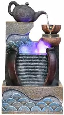 Soothing Tabletop Water Fountain with Tiered Bowls Design