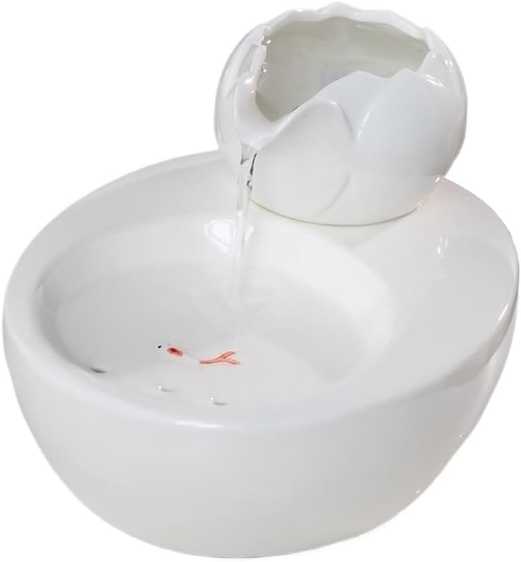 White Ceramic Tabletop Water Fountain Indoor Fountain