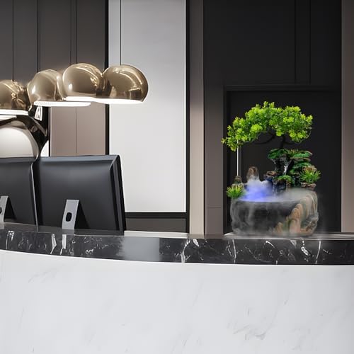 CaLaOCO Indoor Fountain Rockery with Atomizer and LED Light