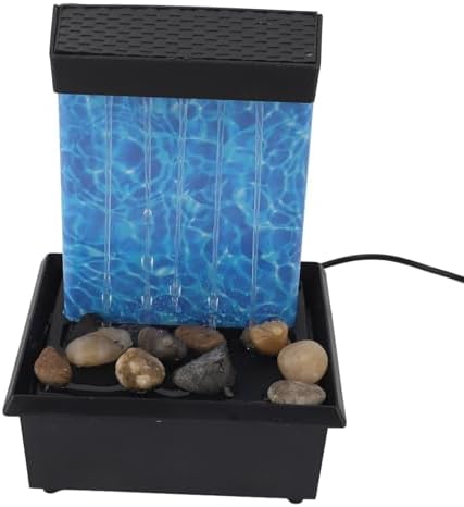 Indoor LED Waterfall Fountain with River Rocks USB Powered Decor