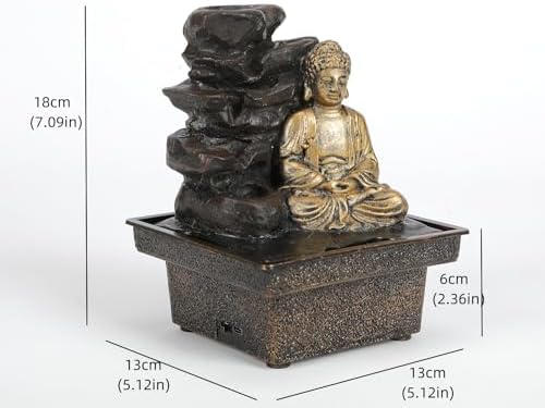 Seyee Bro Tabletop Water Fountain Buddha Statue