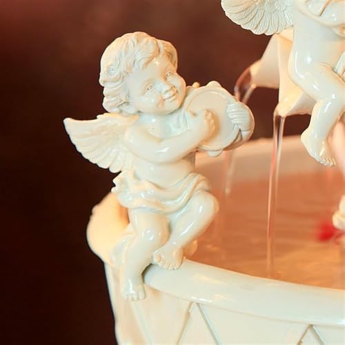 Creative Angel Tabletop Fountain Resin Water Feature for Home and Office Decor