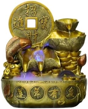 Elegant Tabletop Fountain with Koi Sculpture
