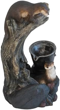 Charming Decorative Water Fountain with Otter Design and Pump