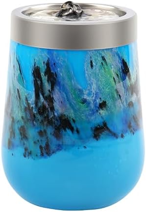 Voreen Handblown Glass Tabletop Fountain with Color Changing Glow