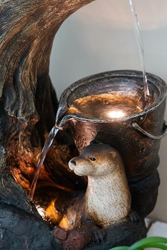 Charming Otter Water Fountain for Indoor Outdoor Use