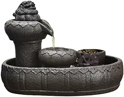 Office Fountain Ceramic Tabletop Fountain Indoor Mini Water Feature Home Decor