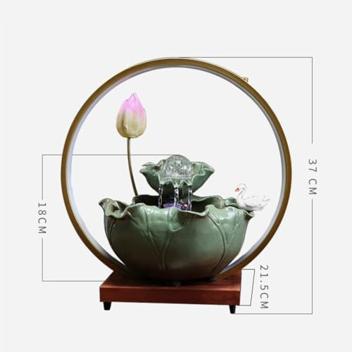 Chinese Style Tabletop Water Fountain Ornament for Home Office Decor