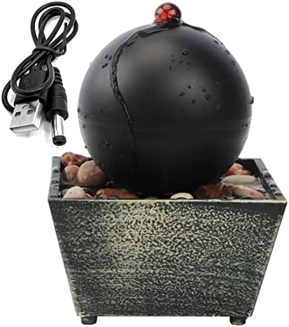 Rwoora Tabletop Ball Fountain Indoor Resin Waterfall Decor
